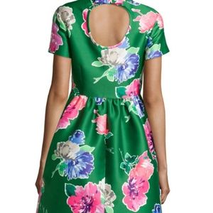 KATE SPADE GREEN BLOOMS DELLA FLORAL DRESS